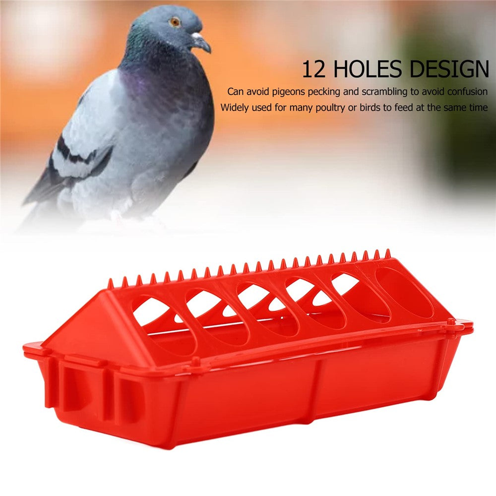 Flip-Top Poultry Feeder Tray, 12 Holes – image 4
