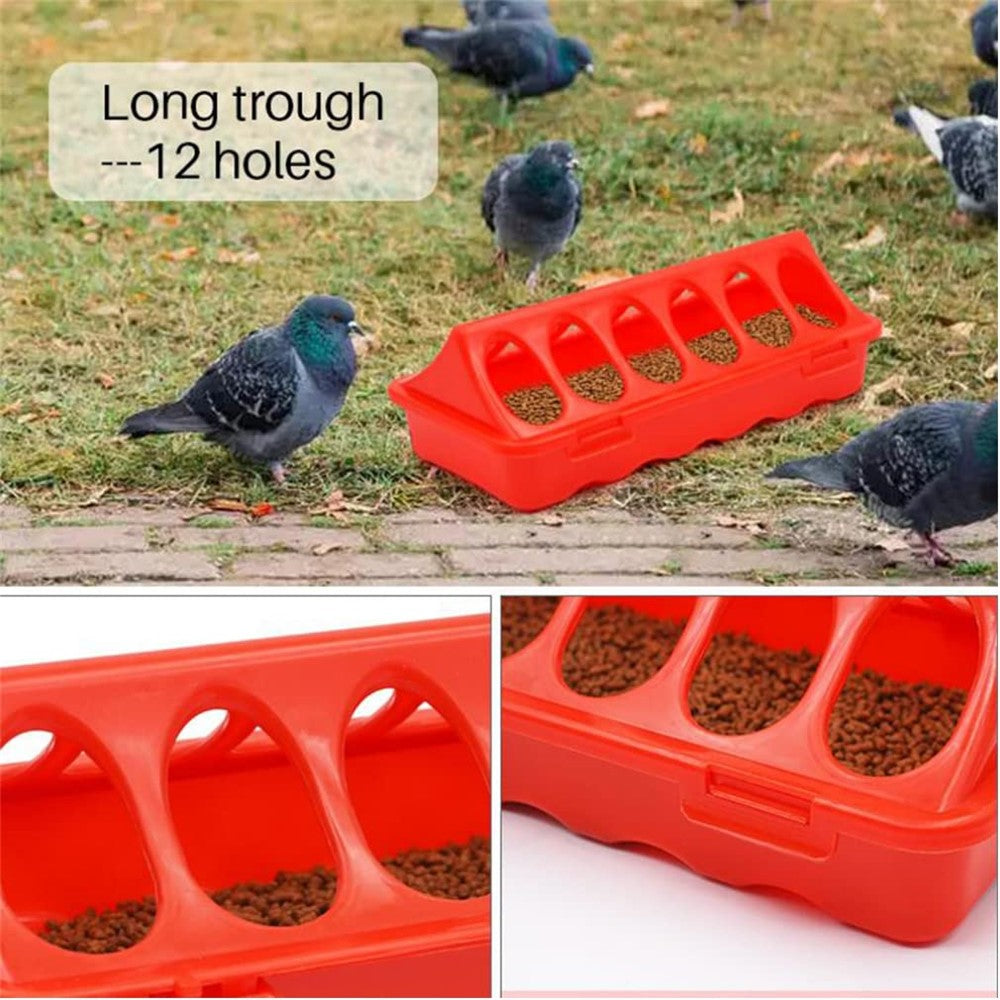 Flip-Top Poultry Feeder Tray, 12 Holes – image 5
