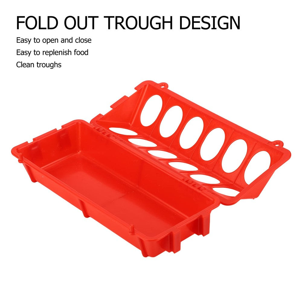 Flip-Top Poultry Feeder Tray, 12 Holes – image 7