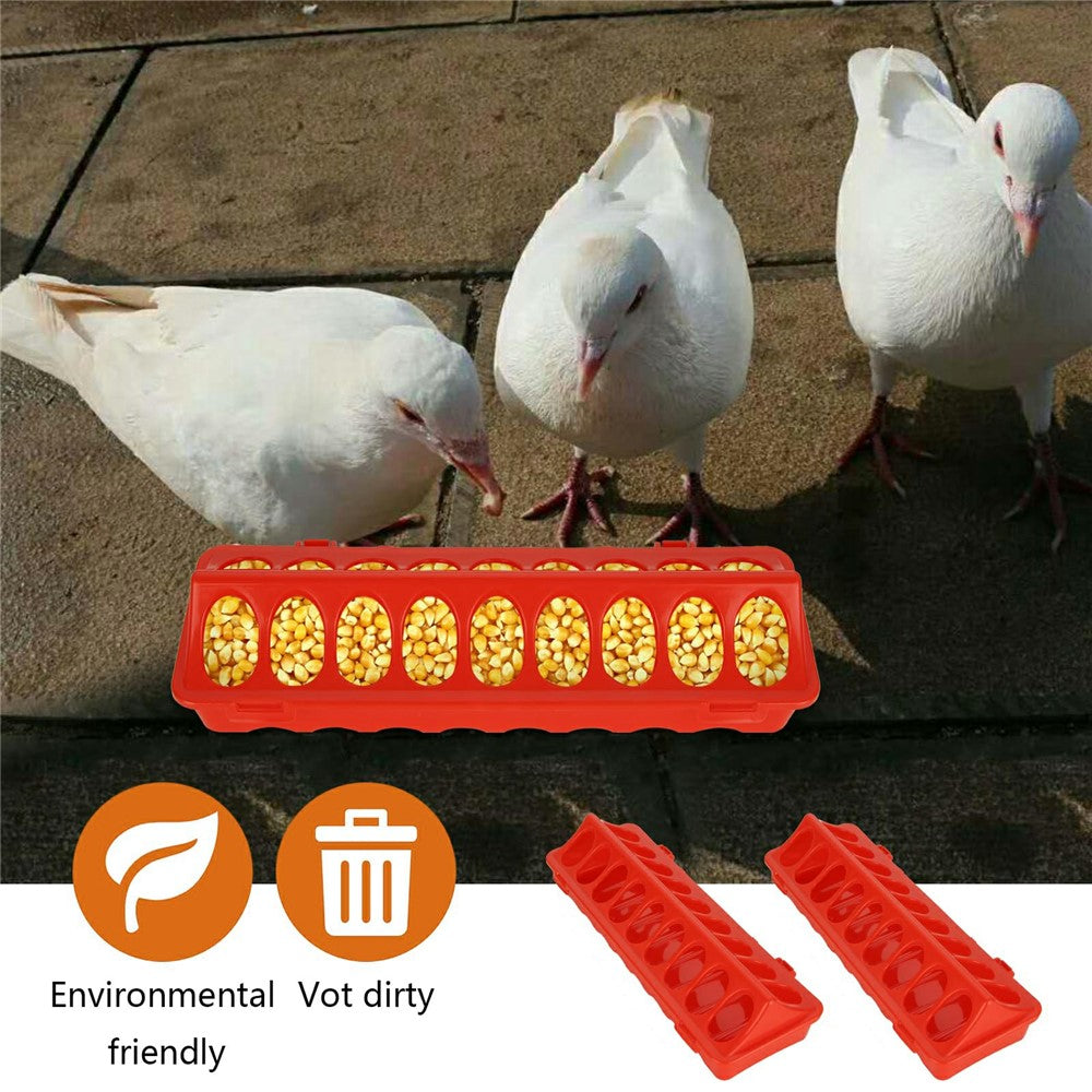 Flip-Top Poultry Feeder Tray, 18 Holes – image 2