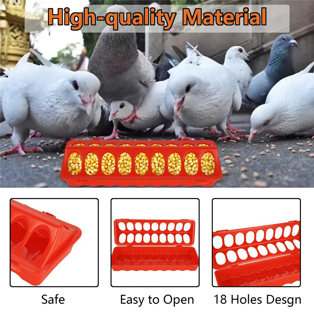 Flip-Top Poultry Feeder Tray, 18 Holes – image 4