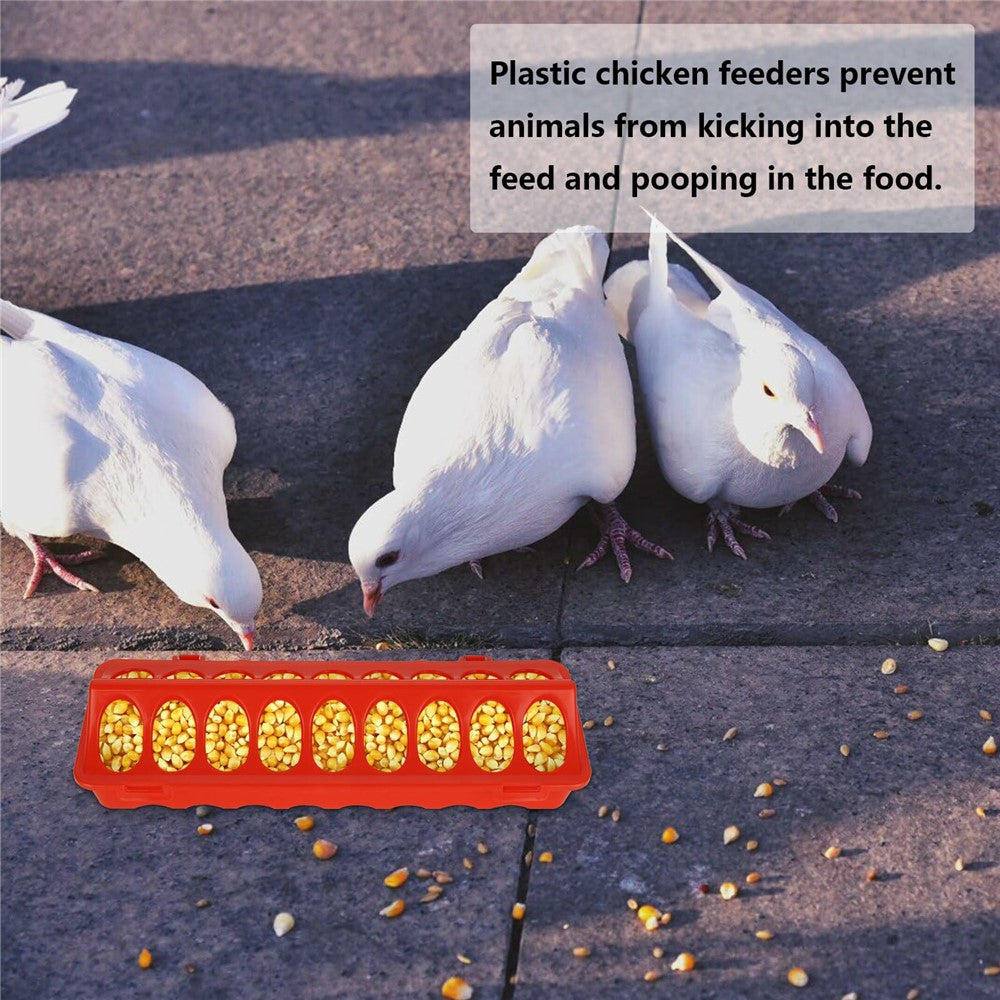 Flip-Top Poultry Feeder Tray, 18 Holes – image 5