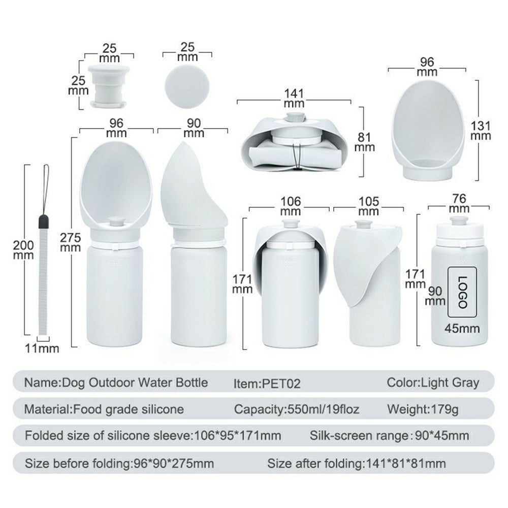 PET02 Foldable Dog Water Bottle, 550ml – image 10