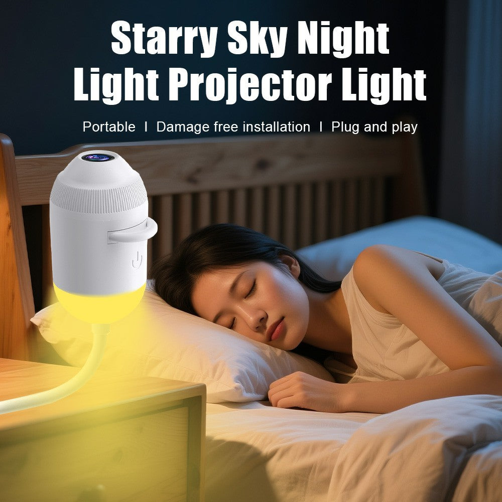 Starry Sky Projector Night Light – USB, 24 Slides, Touch Control