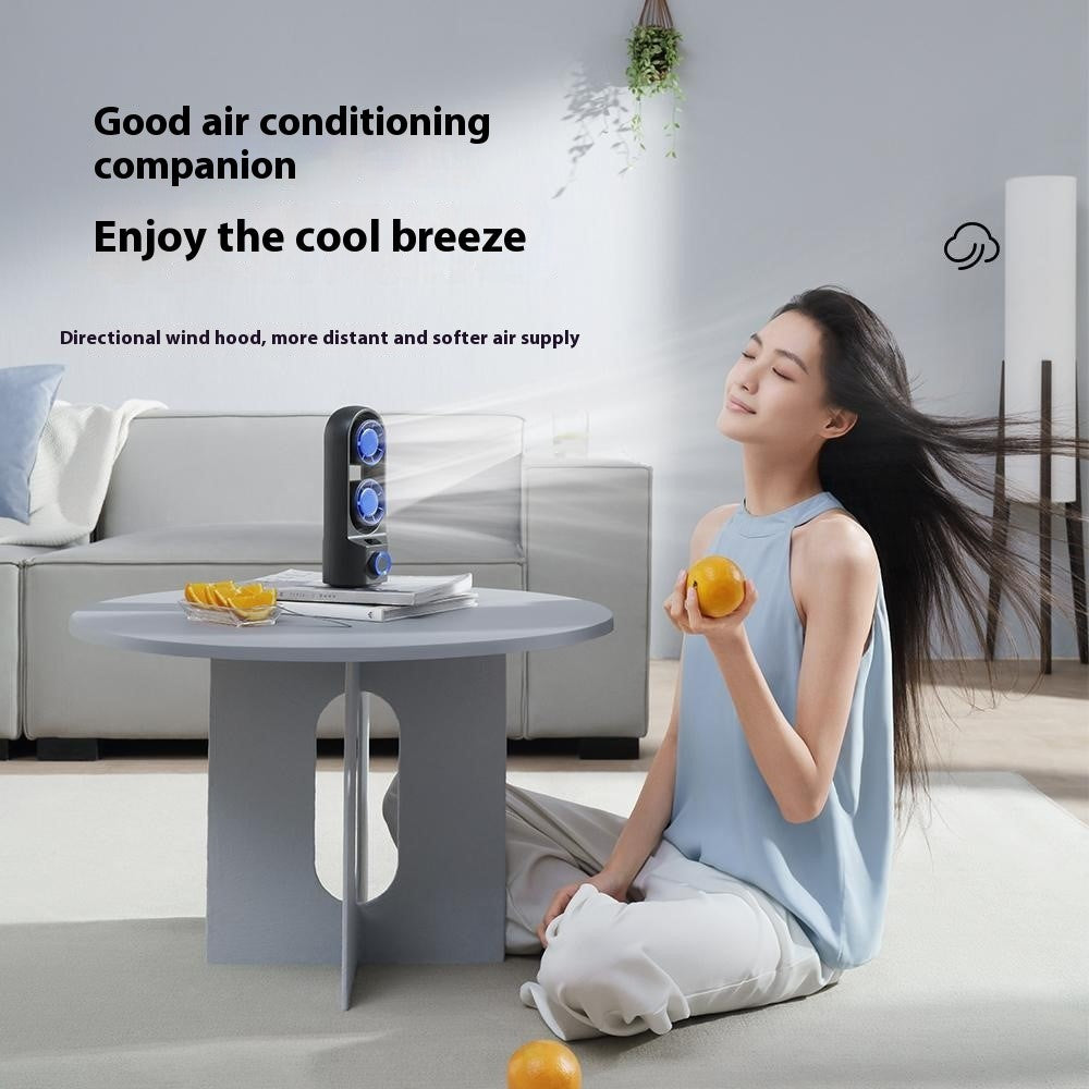 F84 Dual-Head Turbo Desktop Fan – image 2
