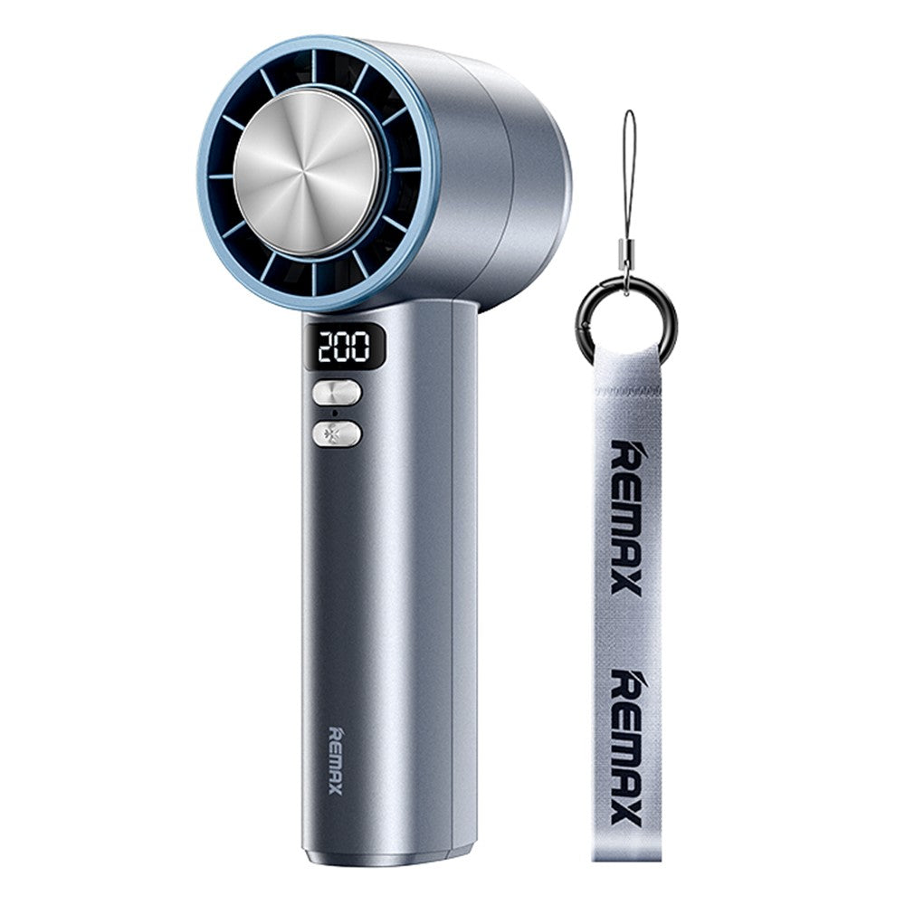 REMAX RS-SF12 Turbo Handheld Fan – Digital Display, Wrist Strap