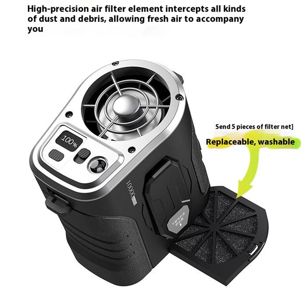 G10 Portable Waist Fan with Power Bank & LED Light – image 2