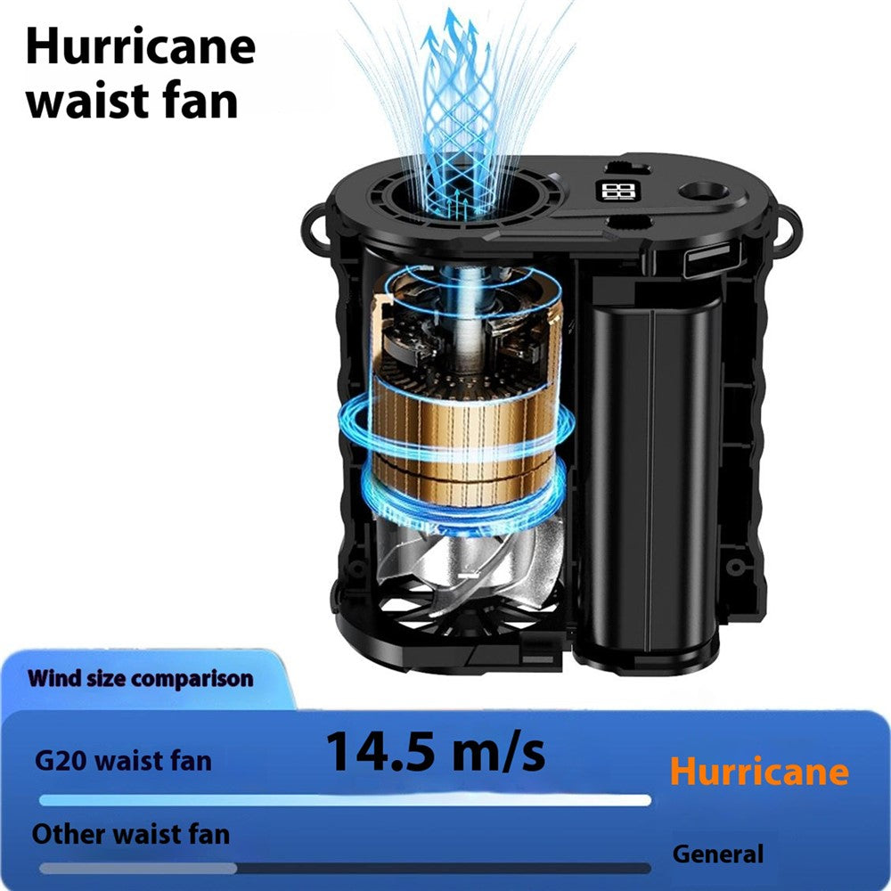 G20 Portable Waist Fan with LED Flashlight & Power Bank – image 6