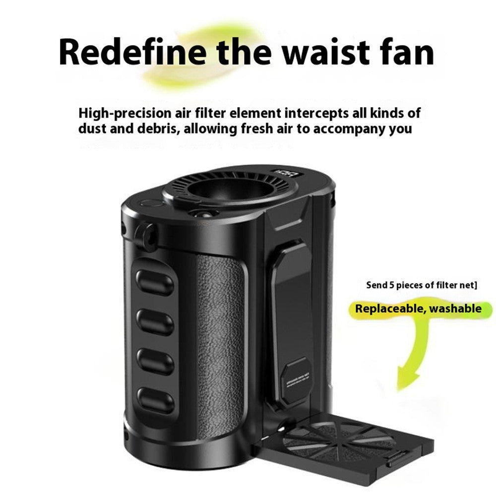 G30 Portable Waist Fan with Stand & LED Flashlight – image 3