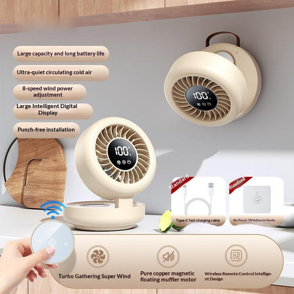 YS-G3 Oscillating Desk & Wall-Mount Fan with Remote – image 2