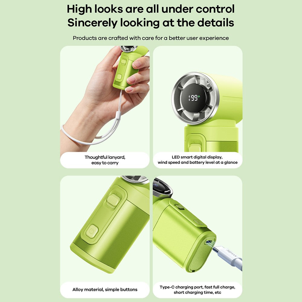 REMAX RS-SF26 Mini Metal Handheld Fan – image 7