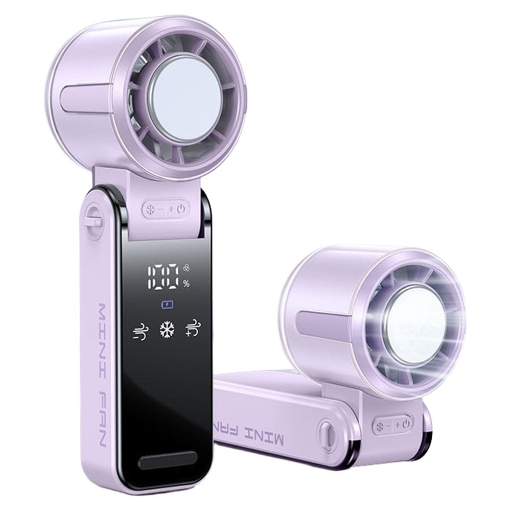 Mini 3-in-1 Cooling Fan – Handheld, Neck & Desk, LED Display