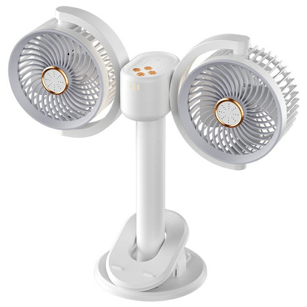 Dual-Head Desktop Fan with Night Light – main image