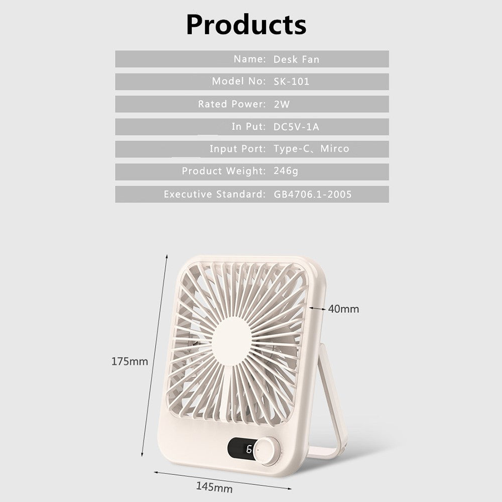 101 Stepless Speed Silent Desk Fan – image 10
