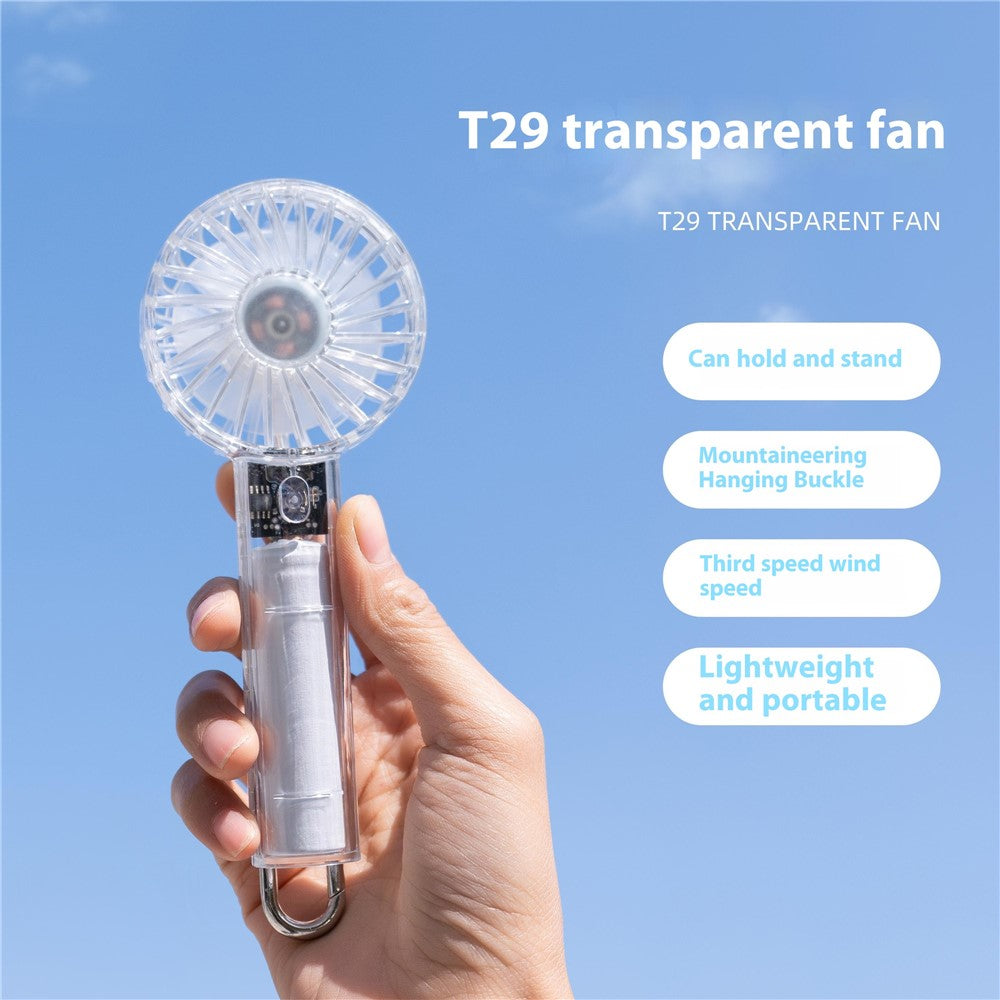 WT-T29 Transparent Mini Handheld Fan – image 3
