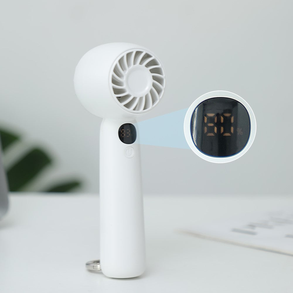 L08 Mini Handheld Fan with Digital Display & Hook – image 5
