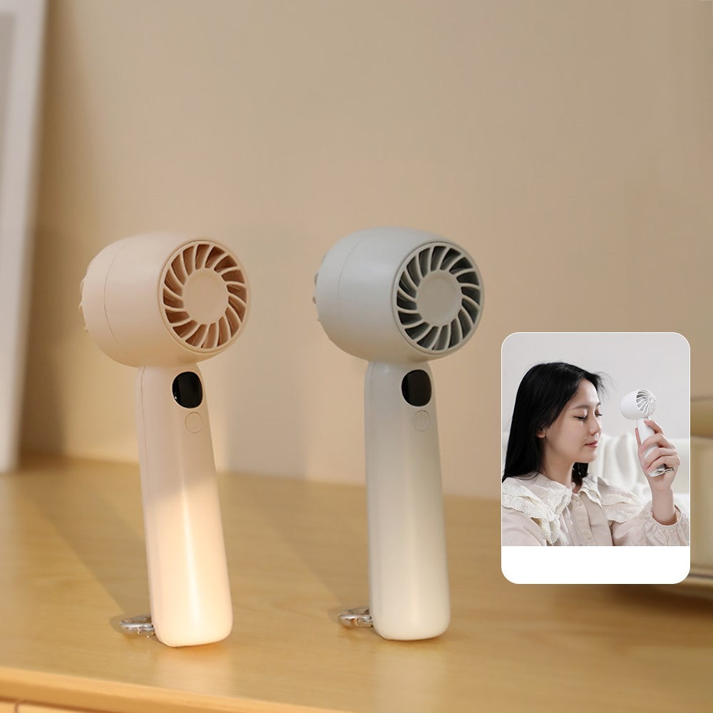 L08 Mini Handheld Fan with Digital Display & Hook – image 7