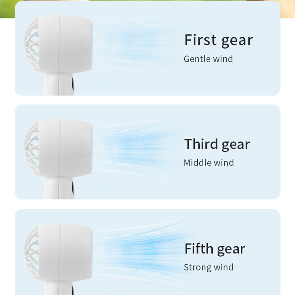 L08 Mini Handheld Fan with Digital Display & Hook – image 8