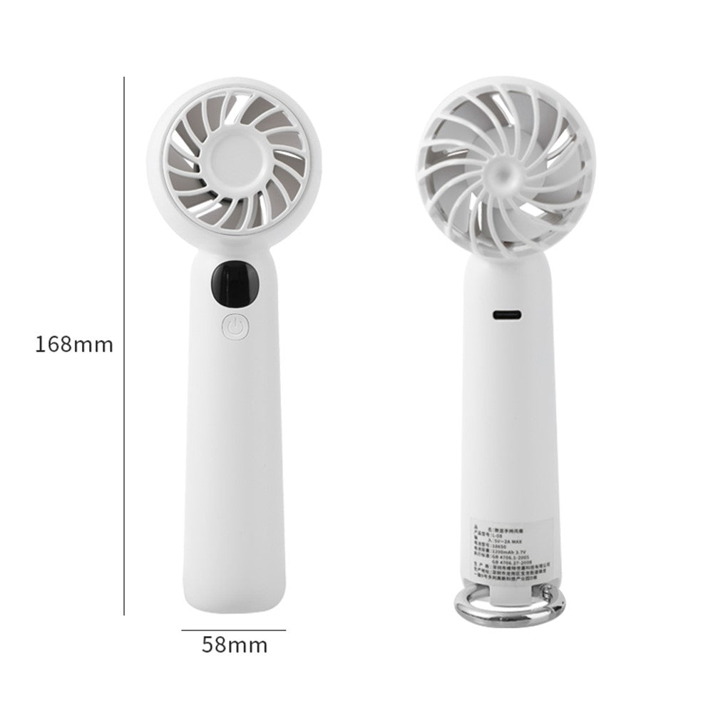 L08 Mini Handheld Fan with Digital Display & Hook – image 9