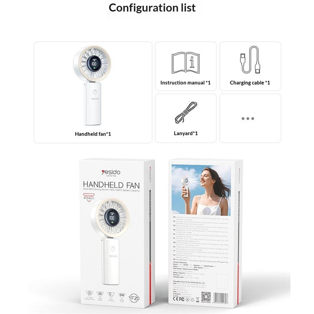 YESIDO YF20 Foldable Handheld Fan – image 11