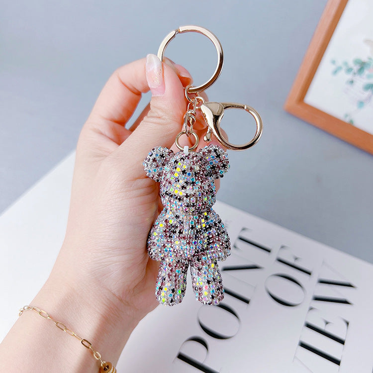 Creative Diamond Cartoon Bear Keychain – image 10