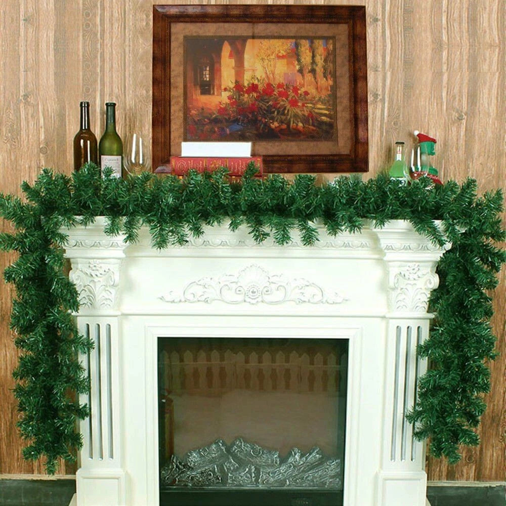 9ft gold decorated Christmas garland – image 8