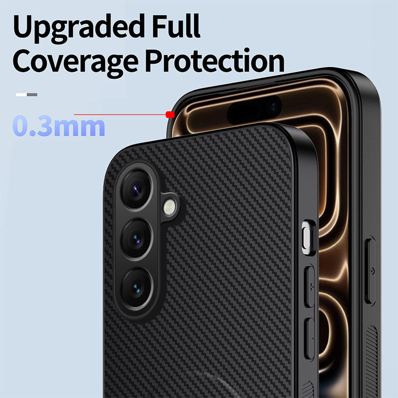 Magnetic Kickstand Case for Samsung Galaxy A57 5G – Carbon Fibre Look