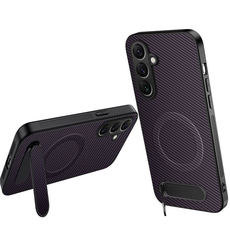 Magnetic Kickstand Case for Samsung Galaxy A57 5G – Carbon Fibre Look