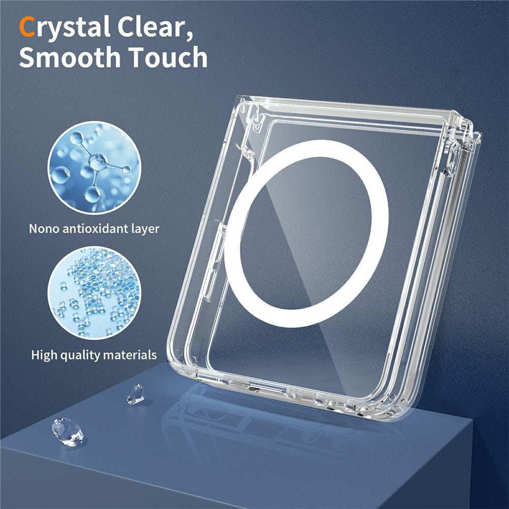 Magnetic Clear Case for Samsung Galaxy Z Flip8 – 2mm Dual-Layer TPU & PC