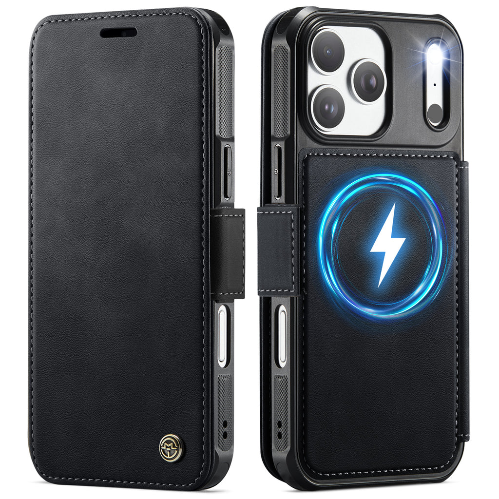 CASEME Magnetic Wallet Flip Case for iPhone 18 Pro / 17 Pro – RFID