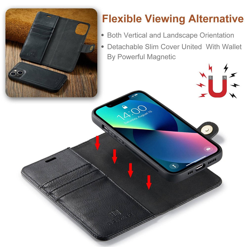 DG.MING Leather Wallet Case for iPhone 15 – image 7