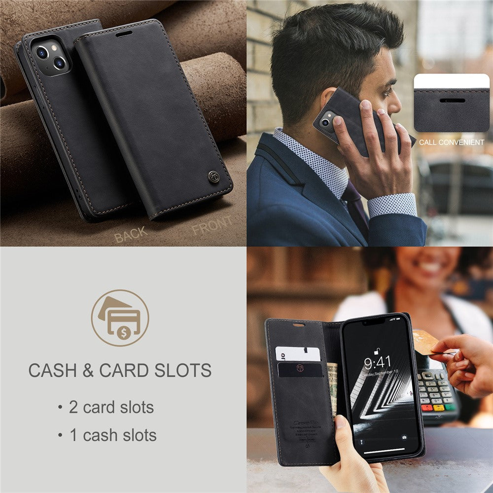 CASEME 013 Series Leather Wallet Case for iPhone 15 – image 11