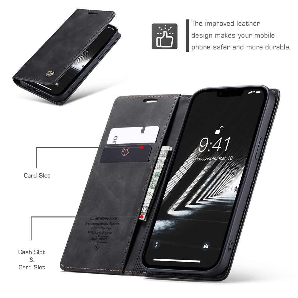 CASEME 013 Series Leather Wallet Case for iPhone 15 – image 5
