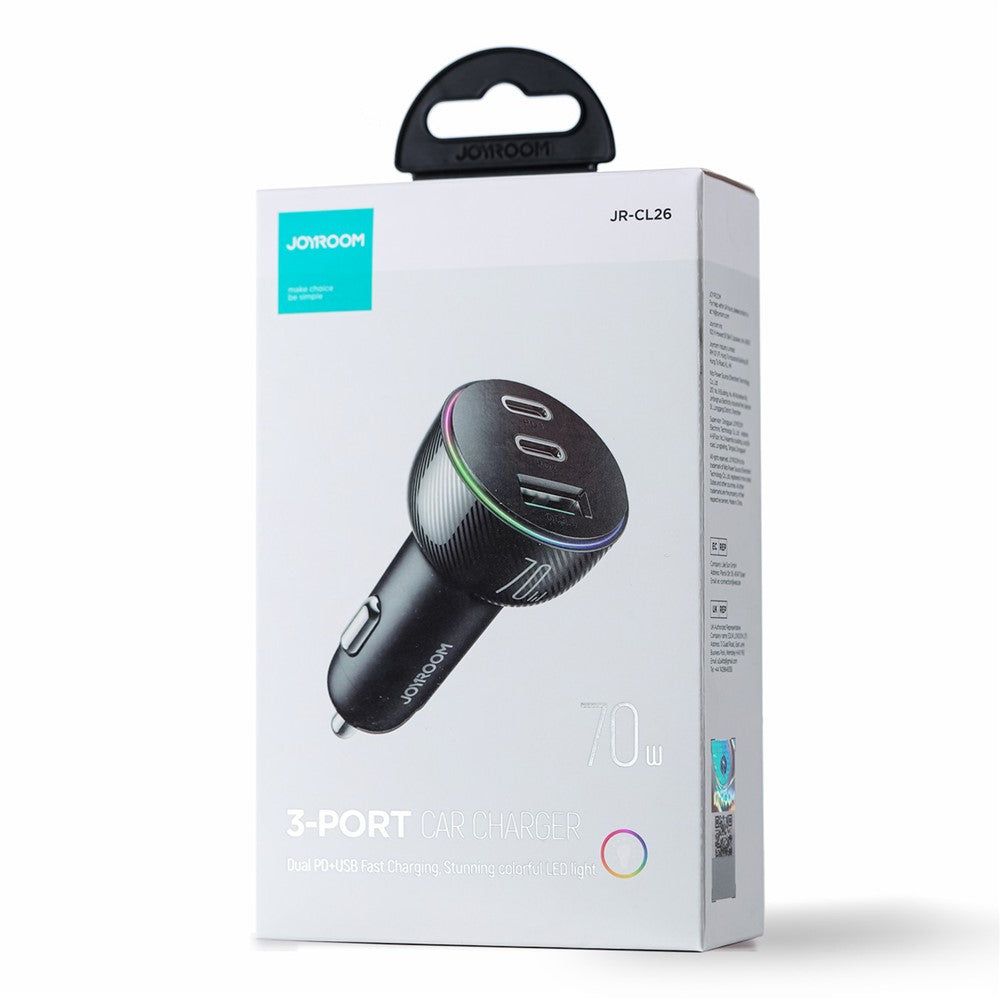 JOYROOM JR-CL26 70W 3-Port Car Charger – image 10