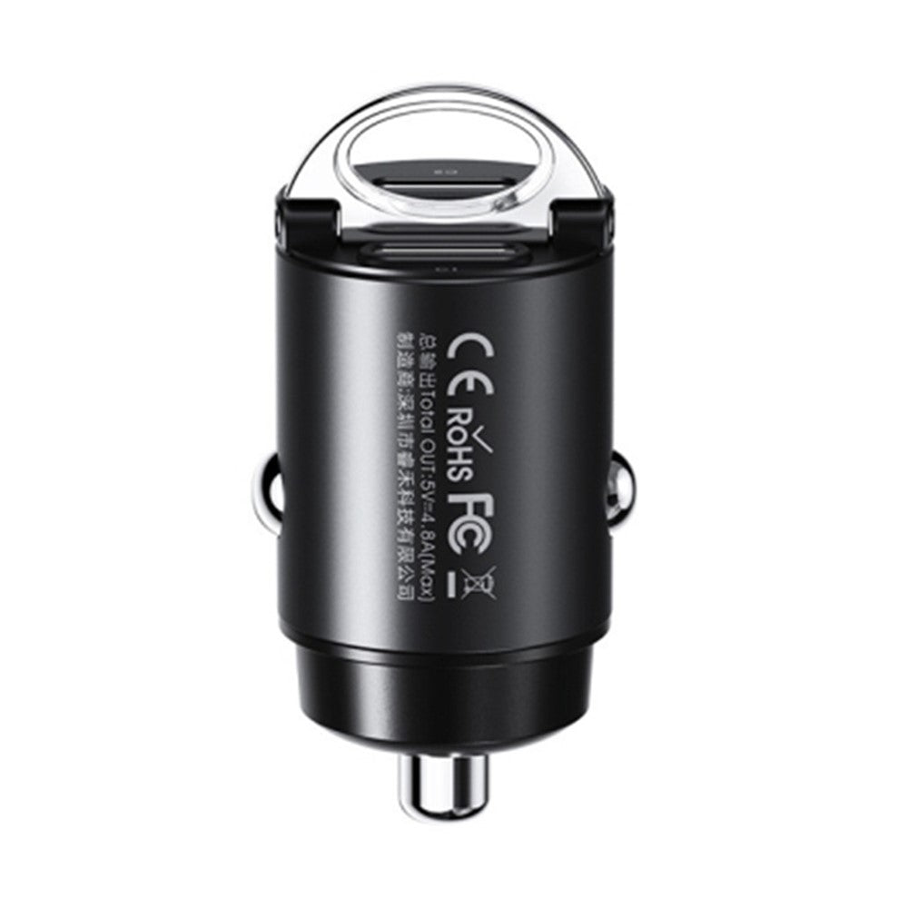 REMAX RCC332 Tanya Pro Dual USB-C Car Charger – 30W, Ring Handle
