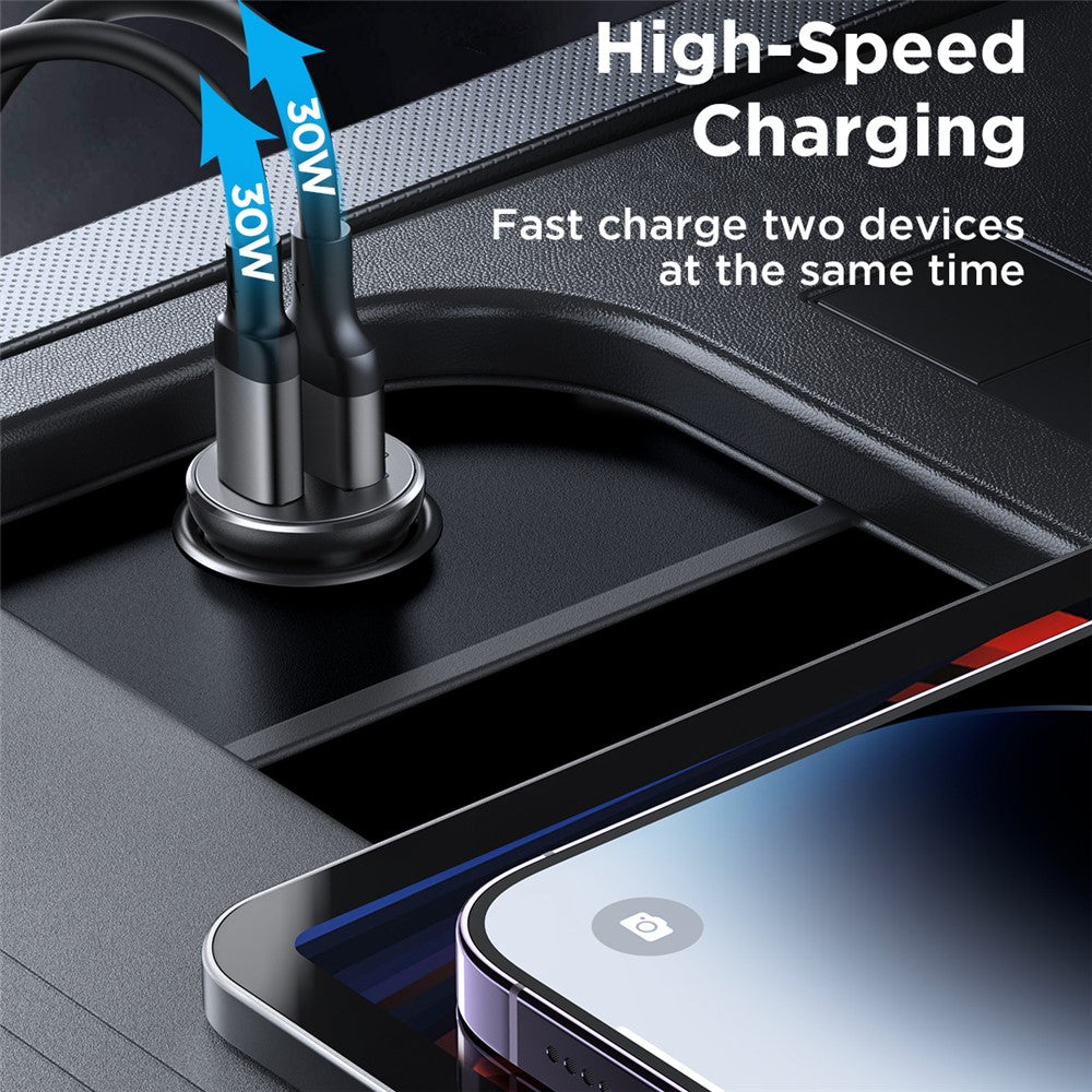 JOYROOM CCN06 Mini Dual USB-C Car Charger – image 3