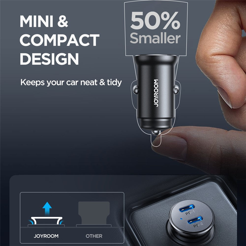 JOYROOM CCN06 Mini Dual USB-C Car Charger – image 7