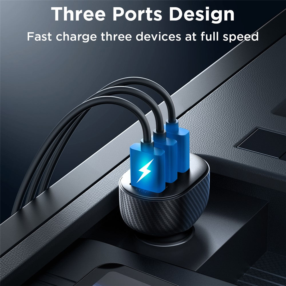 JOYROOM CCD03 3-Port USB Car Charger – image 2