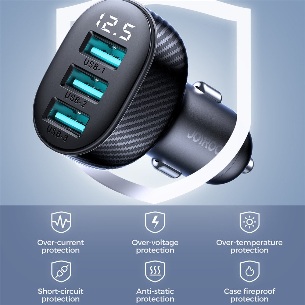 JOYROOM CCD03 3-Port USB Car Charger – image 3