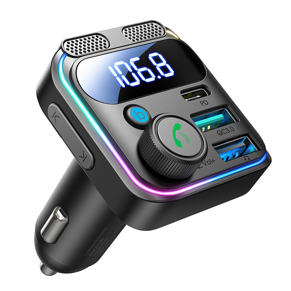 JOYROOM JR-CCB01 Car FM Transmitter & 48W Fast Charger – Hands-Free Calls