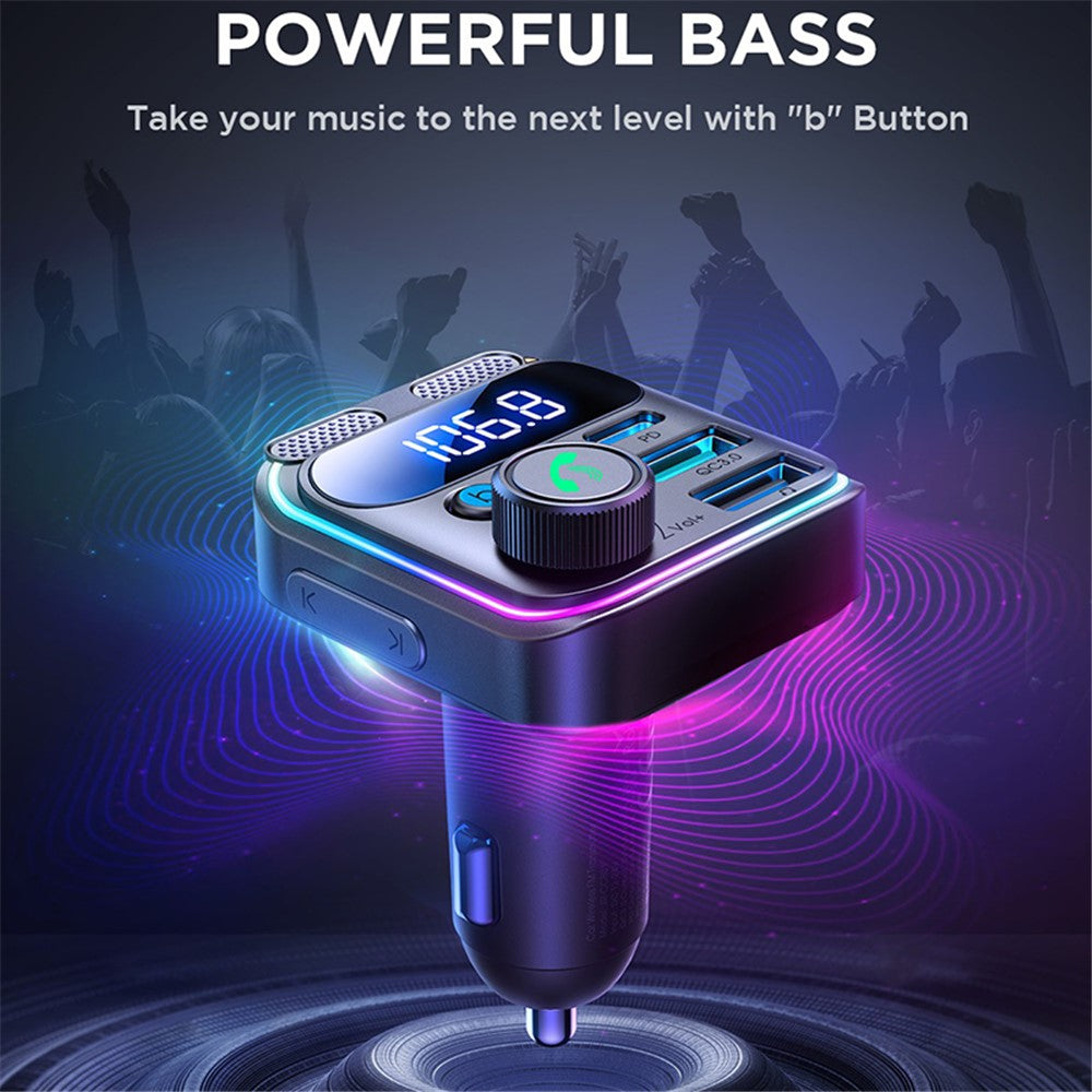 JOYROOM JR-CCB01 Car FM Transmitter & 48W Fast Charger – image 2