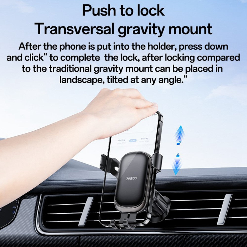 YESIDO C247 Gravity Air Vent Car Phone Holder – image 4