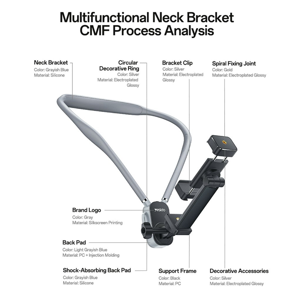 YESIDO C334 Hands-Free Neck Phone Holder – image 10