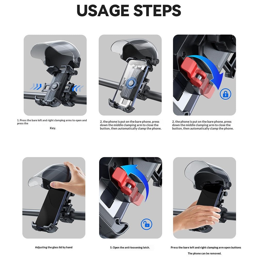JOYROOM JR-ZS526 Bike & Motorcycle Phone Mount with Sunshade – image 7