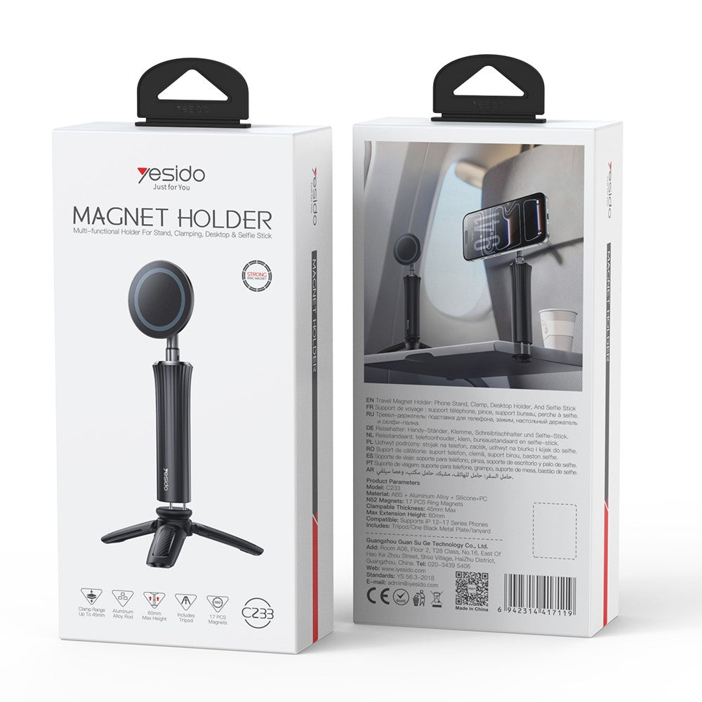 YESIDO C233 Magnetic Phone Tripod, Telescopic – image 7
