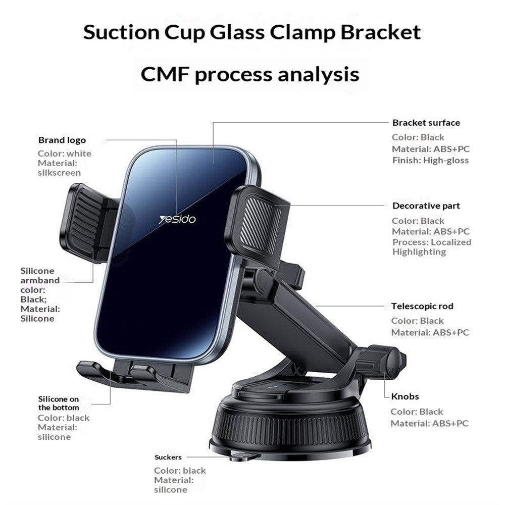 YESIDO C279 Suction Cup Car Phone Holder – image 6