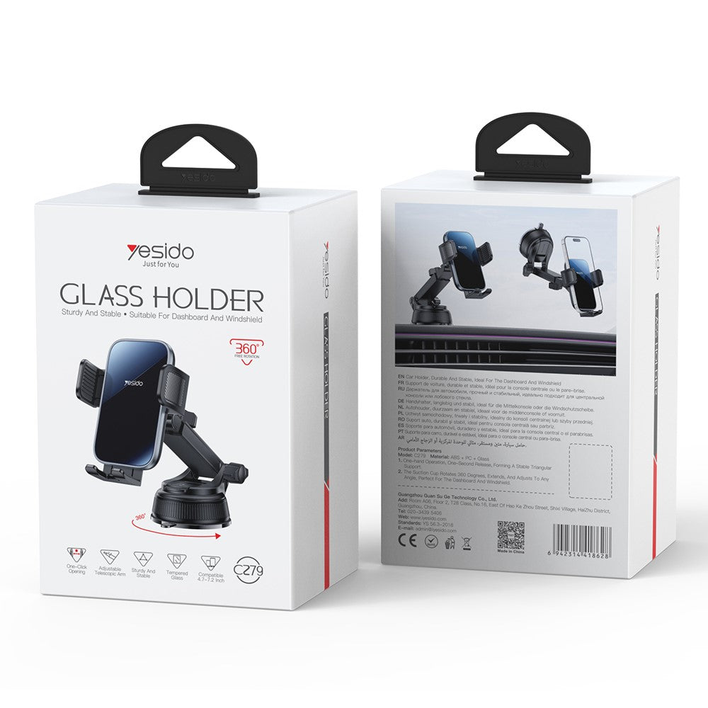YESIDO C279 Suction Cup Car Phone Holder – image 7