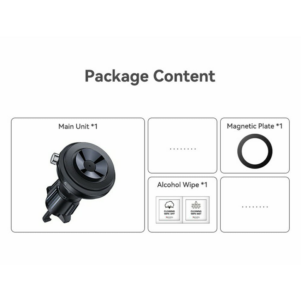 YESIDO C258 2-in-1 Magnetic Suction Air Vent Car Phone Mount – image 10