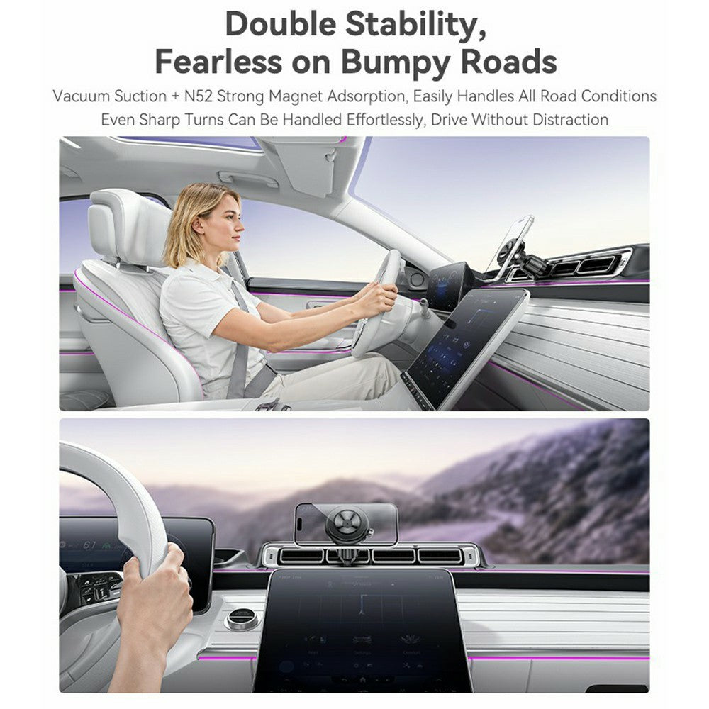 YESIDO C258 2-in-1 Magnetic Suction Air Vent Car Phone Mount – image 2