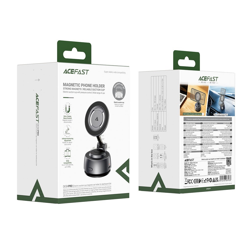 ACEFAST E54 Electric Suction Cup Magnetic Car Phone Holder – image 9